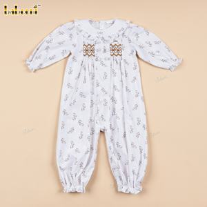 DR4504 - Mono Largo para Bebé con Estampado Floral y Detalle Fruncido - Product Image 1