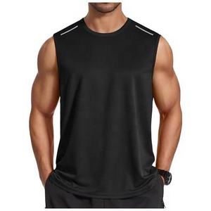 Custom 100% Cotton Heavyweight Training Vest Bodybuilding Muscle Fitness Stringer Running Singlet Gym tank Top for Men - Product Image 2