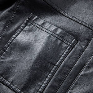 <b>Mens</b> High Quality Casual <b>Leather</b> Jacket Spring Autumn Windproof Light <b>Long</b> Sleeve Winter Jacket OEM Custom Biker <b>Coat</b> - Product Image 5