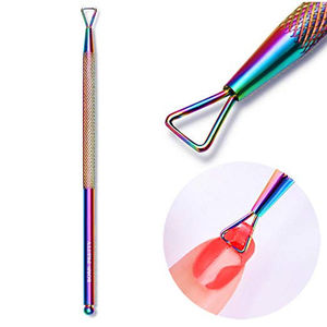 Cuidado Perfecto para Uñas: Empujador de Cutículas de Acero Inoxidable de Doble Punta de Alta Calidad y Duradero para Uñas de Manos y Pies - Product Image 1
