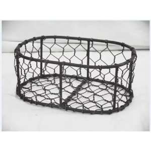 Cesta en Forma de Cápsula de Hierro con Diseño Elegante, Perfecta para Soluciones de Almacenamiento en el Hogar y Opciones de Empaque de Regalo Personalizado, Recubierta de Negro - Product Image 1