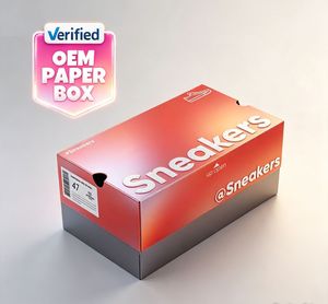 กล่องรองเท้าสั่งทำขายส่งพร้อมโลโก้ กล่องบรรจุภัณฑ์รองเท้าหรูหราแบบ OEM - Product Image 1