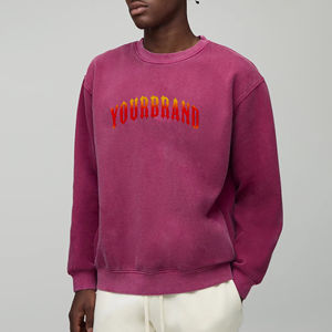 Nueva sudadera para hombre 2026, 100% algodón, lavado ácido, con logo impreso en 3D, estilo oversize, hombros caídos - Product Image 4