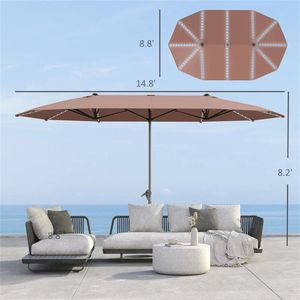 Ombrellone da Esterno per Terrazzo Color Beige, Prodotto Solare per Ombreggiatura Perfetta - Product Image 6
