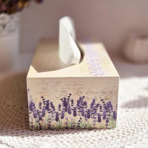 Boîte à mouchoirs en bois imprimée à prix d'usine, petite boîte à mouchoirs en bois imprimée pour la décoration intérieure, support de table, vente en gros à volume élevé - Product Image 5