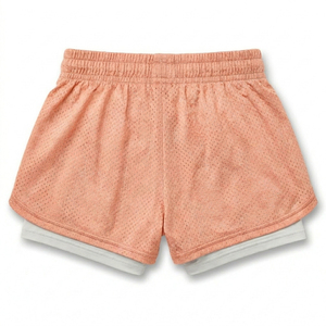 Shorts de course pour femmes en maille respirante, jupe d'entraînement athlétique, logo personnalisé OEM, faible MOQ - Product Image 2