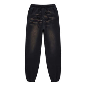 Pantalones Deportivos de Felpa de Algodón y Poliéster al por Mayor, Estilo Urbano, Holgados, Vintage, Lavado Ácido, para Hombre - Product Image 1