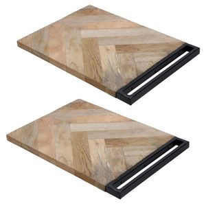 เขียงไม้ Prime Wood Chef Boards รูปทรงสี่เหลี่ยมผืนผ้า สำหรับหั่นเนื้อและปลา ป้องกันการลื่น ผิวสัมผัสธรรมชาติ ทำจากไม้ชิ้นเดียว - Product Image 5