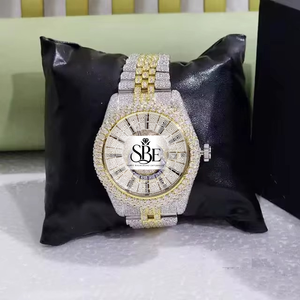 Magnificent <b>Automatic</b> Waterproof Luxury Wristwatch Stainless Steel Sapphire Crystal D Color VVS1 Moissanite Diamond Timeless - Product Image 1