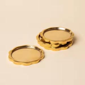 Superior Finish Metal <b>Coasters</b> Set For Drink <b>Glass</b> Support Durable Surface Guard - Product Image 5