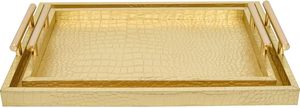 ถาดหนังทรงสี่เหลี่ยม ถาดหนังจระเข้สุดหรู - Product Image 4