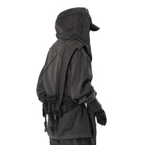 Sudadera con Capucha High Street Techwear, Estilo Cyberpunk, Oversize, Cuello Tipo Capucha, Sudadera Ninja, Gótica, Urbana, Harajuku, Darkwear - Product Image 4