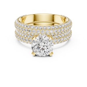 Micro Pave 925 Sterling Silver Moissanite <b>Diamond</b> <b>Ring</b> Wholesale Bridal Jewelry Manufacturer Supplier - Product Image 1