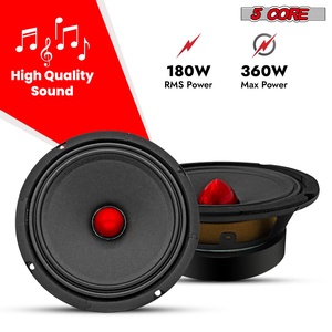 Haut-parleur de subwoofer de voiture 6,5 pouces 360W 5 cœurs, 4 ohms, pour basses profondes, pièce de rechange - Product Image 2