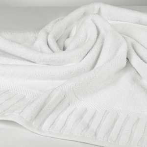 Serviette de bain en coton blanc, couleur unie, rectangulaire, tricotée, douce pour la peau, séchage rapide, écologique, pour usage domestique - Product Image 2