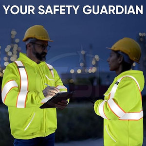 Sudadera de Seguridad de Alto Rendimiento, Alta Visibilidad, Impermeable, con Detalles Reflectantes, ANSI Clase 2, Logotipo Personalizado para Uso en el Lugar de Trabajo - Product Image 6