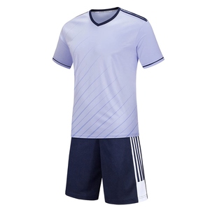 Yellow V-Neck Soccer Jersey Set Men's Short Sleeve Quick Dry Polyester Uniforms Adult All Seasons Solid Color Teamwear - Product Image 5