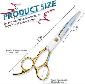 Professional Hairdressing Scissors Stainless Steel 440C Sharp Blade Right Handed <b>Long</b> <b>Handle</b> Hair Cutting <b>Shears</b> - Product Image 3