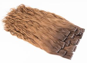 Extensiones de Cabello Humano Ondulado Marrón Claro, Trama Ultrafina, Tejido a Mano, Cabello Virgen con Cutícula Alineada - Product Image 2