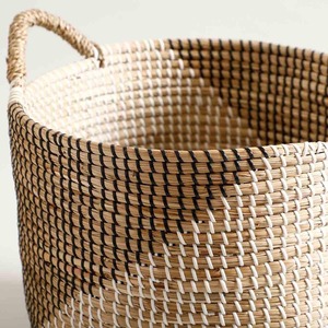 Set of 3 <b>round</b> seagrass storage <b>baskets</b> for home Handmade Storage <b>Basket</b> Wholesale eco-friendly Made in Viet Nam - Product Image 6