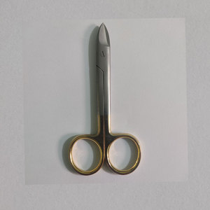 Tijeras Quirúrgicas Dentales de Acero Inoxidable con Punta Recta Plateada, Instrumento Manual Clase I con Agarre Potente y Removedor de Coronas - Product Image 1