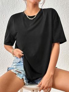 T-shirt pour femme de qualité supérieure avec étiquette personnalisée, t-shirts oversize pour femmes, t-shirt décontracté pour femmes, t-shirt confortable pour femmes - Product Image 6