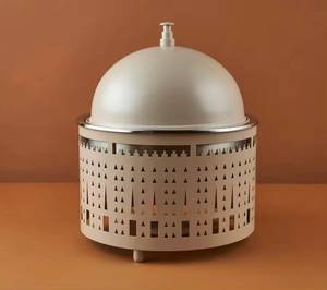 Olla de lujo para calentar alimentos con tapa de cúpula, de acero inoxidable, para catering islámico, bodas, buffet, hecha a mano - Product Image 1
