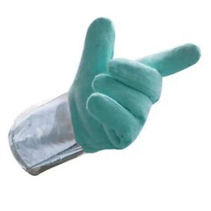 Guantes de Soldadura de Cuero y Aluminio de Primera Calidad para la Seguridad del Soldador, Guantes de Soldadura de Cuero Dividido con Función Anticalor - Product Image 2