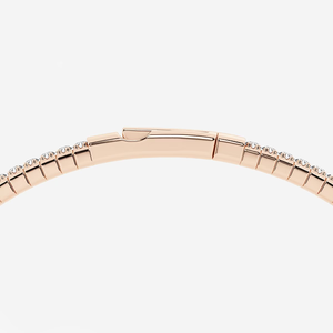 Brazalete Flexible con 2 Diamantes Cultivados en Laboratorio, 7 Pulgadas, Joyería Brillante y Elegante, Regalo para Mujer - Product Image 2