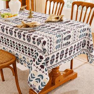 Nappe de table rouge tissée 100% coton, couleur unie, rectangulaire, lavable, pour hôtel, restaurant, mariage et usage domestique - Product Image 6