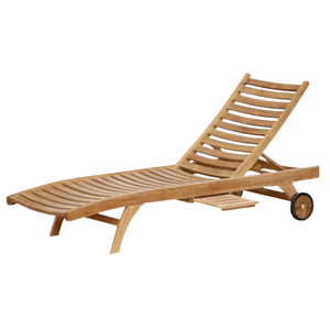 Chaise longue pliante en teck massif, style moderne, pour jardin, piscine, plage, mobilier de jardin - Product Image 1
