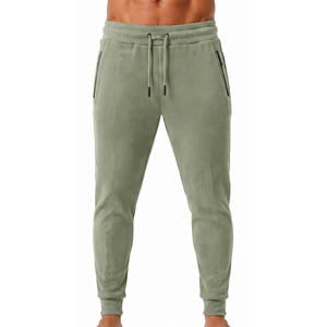 Eazwears Custom <b>Mens</b> Waffle Knit <b>Joggers</b> <b>Slim</b> <b>Fit</b> Casual Textured Trousers Elastic Waist Drawstring Heavyweight Polyester/Cotton - Product Image 1