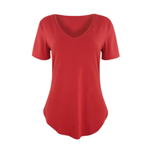 Camiseta Blanca Cuello Redondo |   Camiseta Clásica de Manga Corta en 100% Algodón, Camiseta Básica para Mujer para Uso Diario - Product Image 6