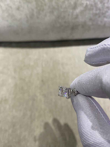 Boucles d'oreilles de luxe en moissanite taille princesse, en argent 925, serties de diamants, carrées, élégantes, bijoux fins, cadeau pour femmes et hommes - Product Image 4