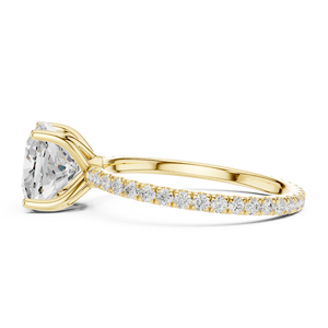 แหวนหมั้นเพชรทรงคุชชั่น 2.5 กะรัต ทองคำขาว 14K สำหรับผู้หญิง คลาสสิก ได้รับการรับรองจาก IGI เพชรเพาะเลี้ยงในห้องปฏิบัติการ เหมาะสำหรับวันครบรอบแต่งงาน - Product Image 2