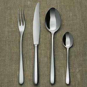 Polished Metal Spoon And Fork Set Cutlery Set Elegant Stainless <b>Flatware</b> Collection For Hospitality Events - Product Image 2