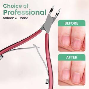 Coupe-ongles professionnels en acier inoxydable avec lames courbes et affûtées pour ongles épais des orteils, dans un coffret cadeau de luxe - Product Image 3
