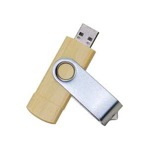 Unidad Flash USB Tipo C Giratoria de Bambú OTG de 32 GB - Product Image 5