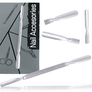 Grattoir à ongles professionnel double embout, pousse-cuticules en gros fabriqué au Pakistan, outil de nettoyage pour le retrait du vernis gel et l'acrylique - Product Image 2