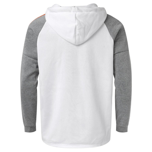 AZORES SPORTS Survêtement unisexe décontracté blanc et gris, sweat à capuche zippé, poches latérales, pantalon à cordon de serrage, vêtement d'hiver 100% coton - Product Image 3