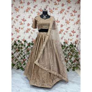 Lehenga Choli brodé tendance et magnifique, taille 2XL, en tissu chiffon - Product Image 4