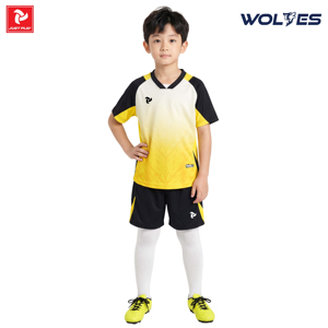 Ensemble de maillots de football WOLVES JP pour enfants et adultes, col rond, séchage rapide, couleurs personnalisées, impression par transfert thermique, uniforme d'équipe pour jeunes garçons et filles - Product Image 4