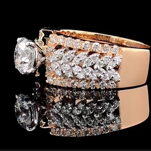 Anillo de Oro Sólido de 14K con Diamante Cultivado en Laboratorio Certificado por IGI de 2.50 CTW, Corte Redondo, Joyería Fina - Product Image 2