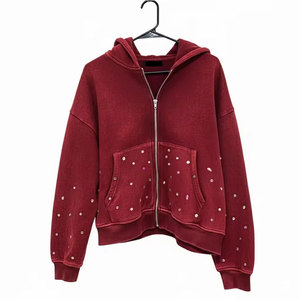 เสื้อฮู้ดดี้ผู้ชายแบบสั่งทำพิเศษ ประดับด้วยคริสตัล สำหรับใส่ในฤดูหนาว ใช้ได้ทั้งในและนอกบ้าน สไตล์สตรีทแวร์ - Product Image 1