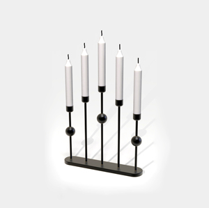 Modern Iron Candelabra with Five Taper Candle <b>Holders</b> for Home Decoration <b>Brass</b> - Product Image 3