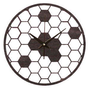 Horloges murales pour salon, meilleure décoration intérieure, horloge murale design pour salon, maison et bureau, avec combinaison métal et bois - Product Image 1