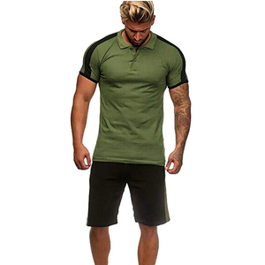 Conjunto Deportivo Casual de Dos Piezas para Hombre, Camiseta Polo Personalizada y Pantalones Cortos de Manga Corta, Talla Grande, Transpirable y Térmico para Verano - Product Image 6
