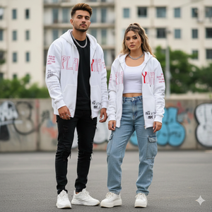 Colección de Ropa para Hombre, Sudadera con Capucha de Felpa Francesa con Efecto Desgastado por el Sol, Sudadera con Capucha y Cremallera, 100% Algodón, Impresión en Serigrafía - Product Image 2