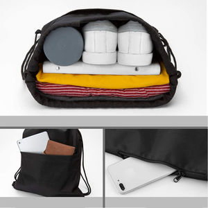 Sac à cordon personnalisé en polyester pas cher pour la gym et le sport, sacs à cordon de sport, sacs à dos à cordon - Product Image 5