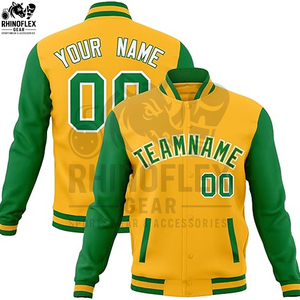 OEM Heavyweight Thick Winter <b>Jacket</b> for <b>Men</b> Chenille Embroidery Patches Oversized <b>Leather</b> Sleeves Letterman Style Plus Size - Product Image 2